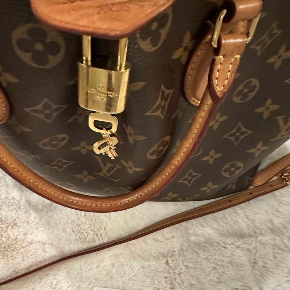 Louis Vuitton Boetie Zipped Tote Monogram Canvas MM Brown